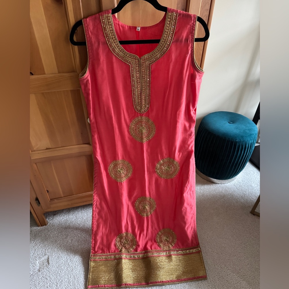 Coral colored kurta